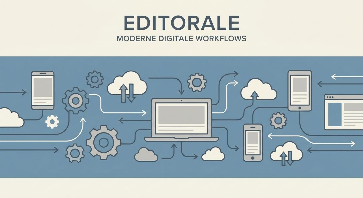 Illustration zeigt digitale Prozesse zur Automatisierung von Lead-Anreicherung und Kampagnen-Tracking in einem modernen Arbeitsumfeld.