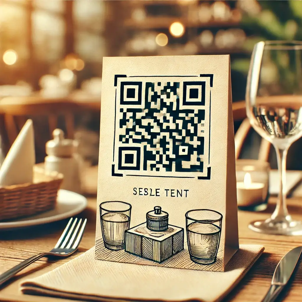 QR Code on Table Stand